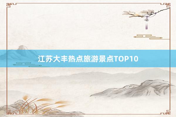 江苏大丰热点旅游景点TOP10